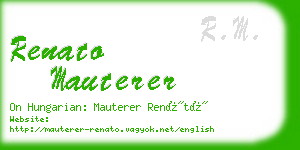 renato mauterer business card